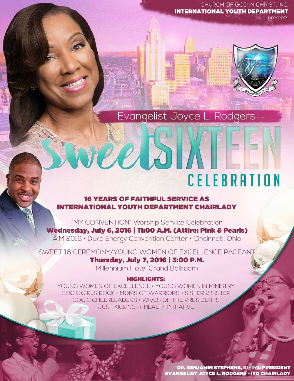 sweet 16 celebration for chairlady joyce rodgers international sweet 16 flyer