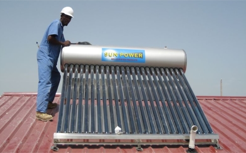 Solar Water Heater to Provide Hot Water.