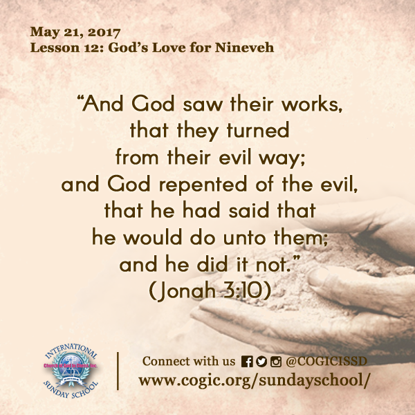 This Week’s Memory Verse: Jonah 3:10 – International Sunday School ...
