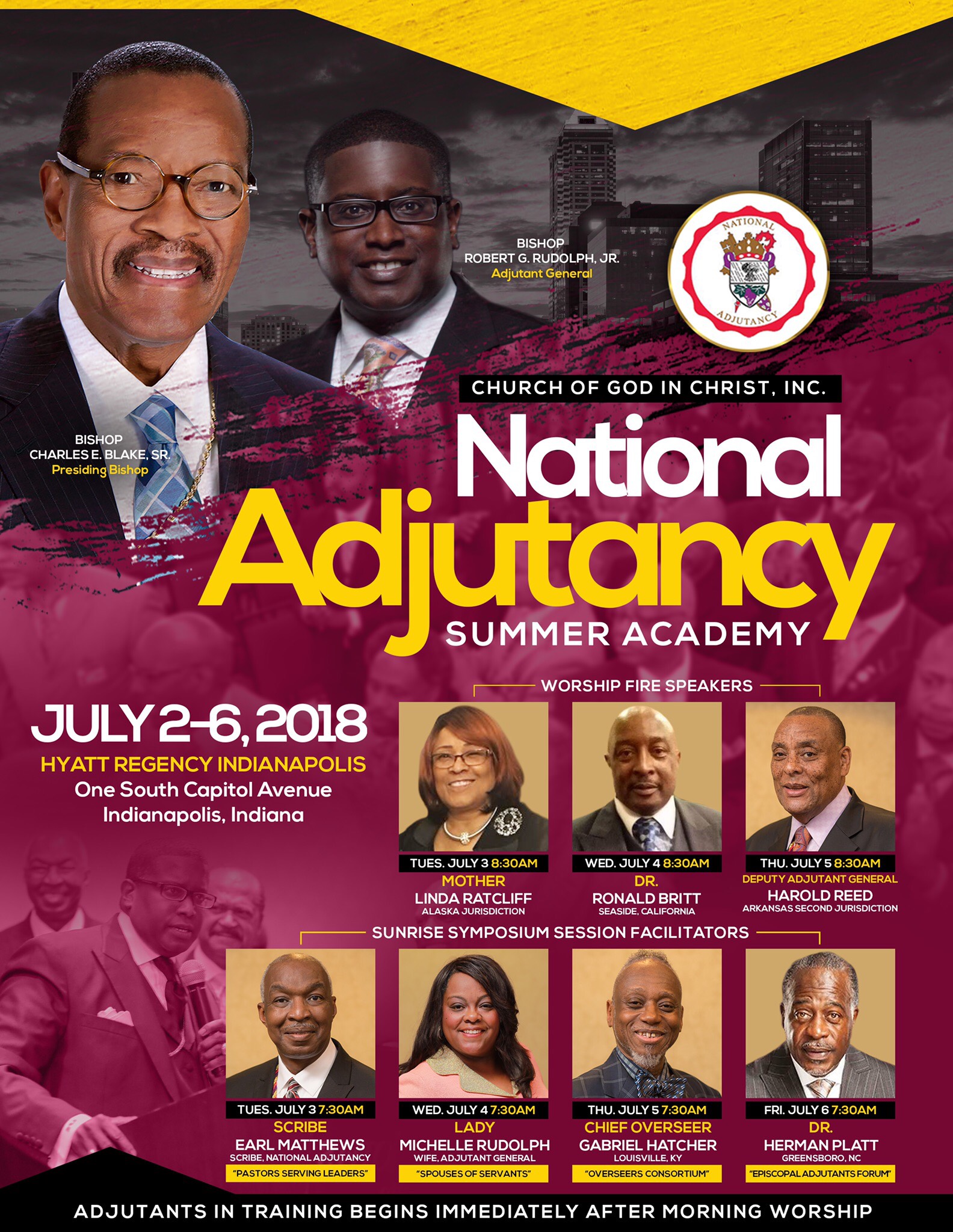 2018 Adjutancy - Speakers