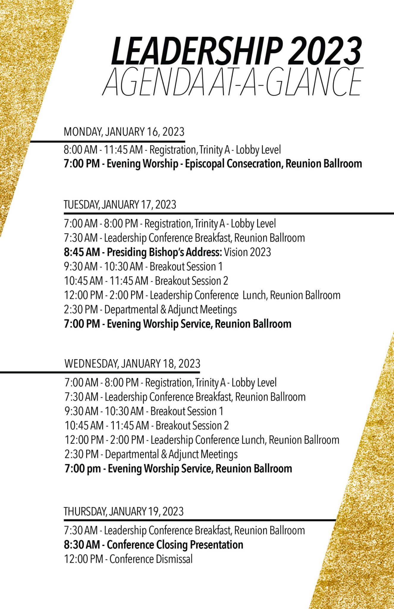 Schedule Leadership Conference