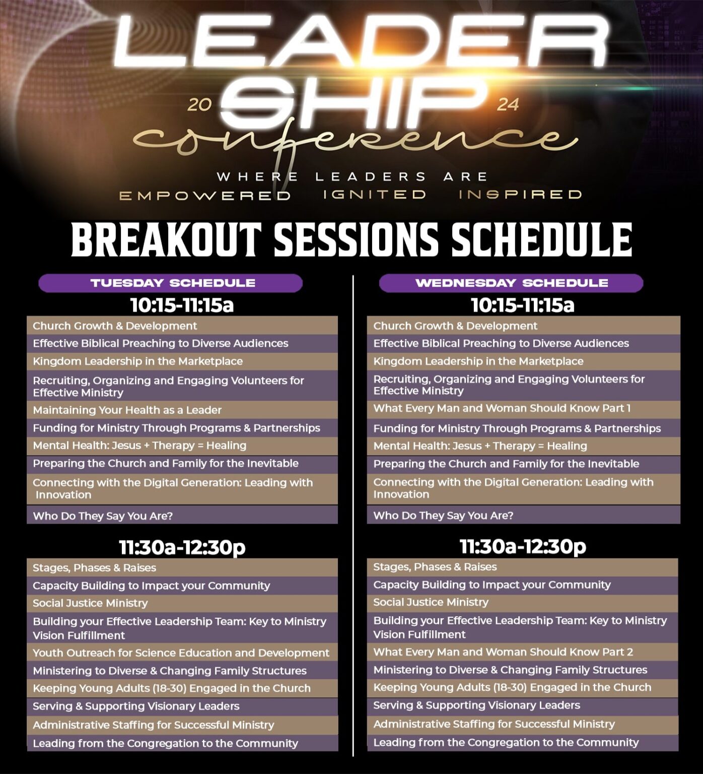 Classes - Leadership Conference