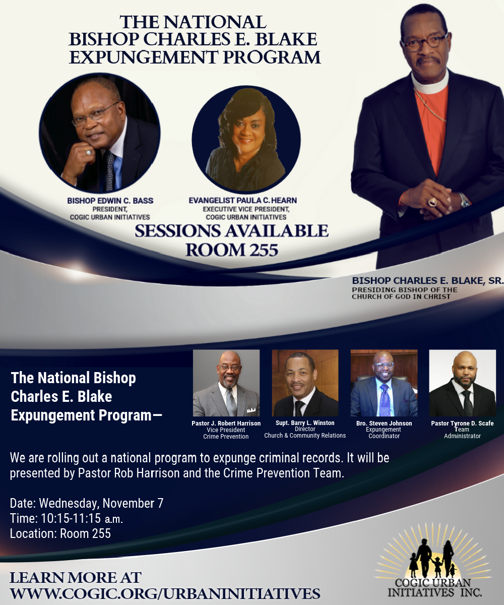 Holy Convocation Programming Schedule COGIC Urban Initiatives
