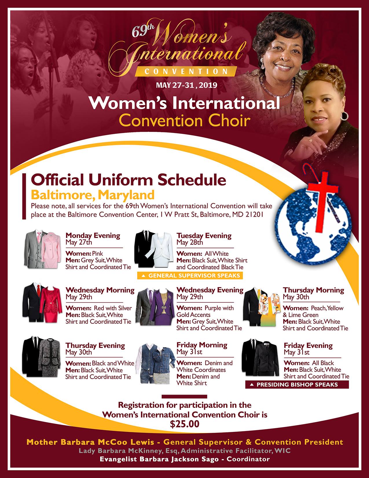 Choir Schedules International COGIC Women's Department