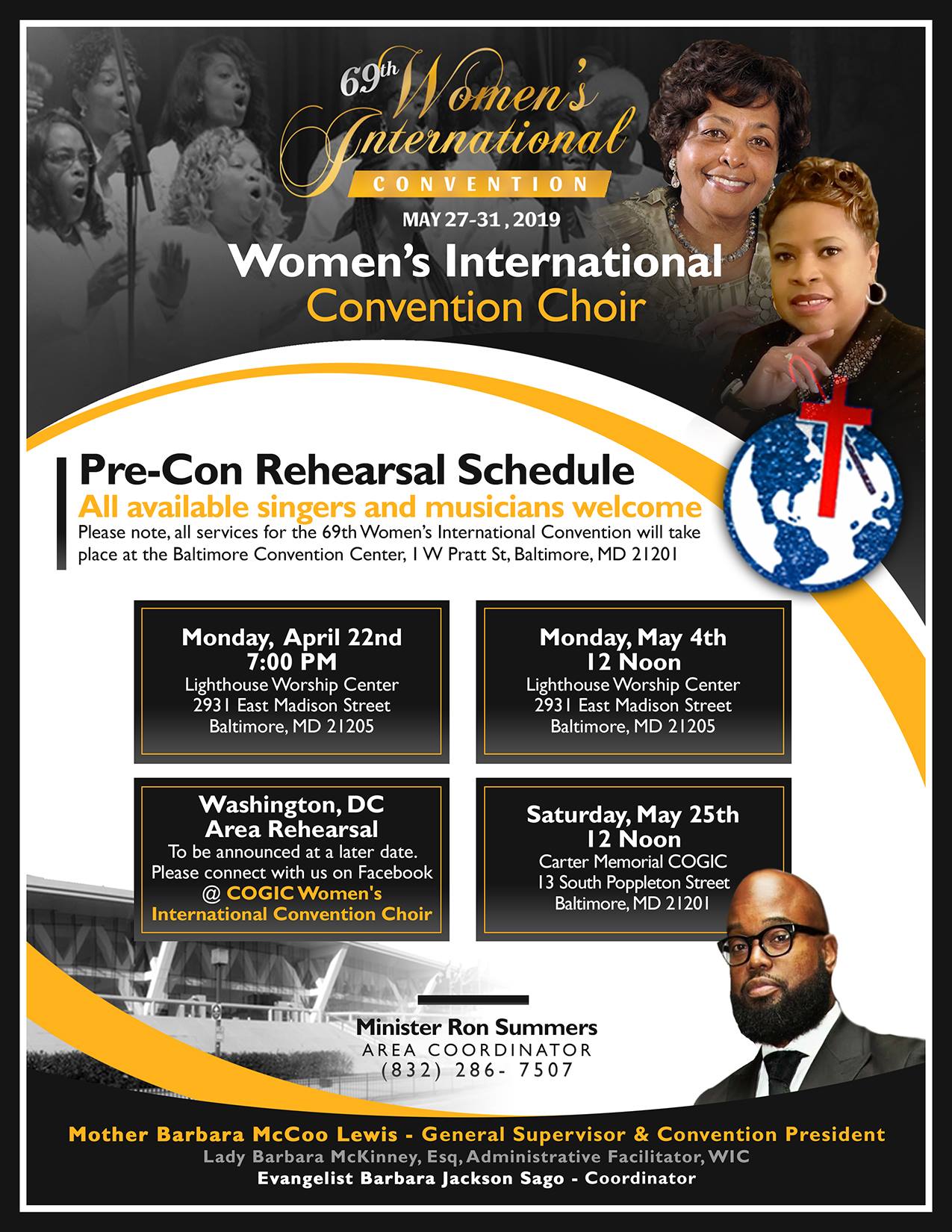 Choir Schedules International COGIC Women's Department