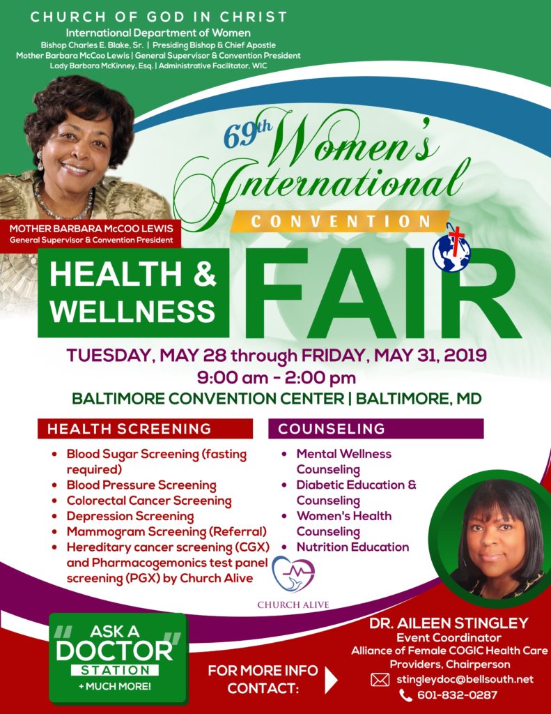 Health Fair International COGIC Women's Department