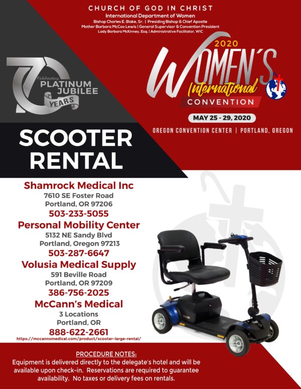 Scooter Rentals International COGIC Women's Department
