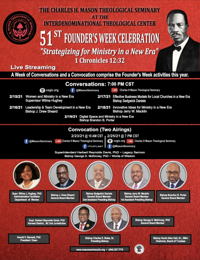 51st Founder’s Week Celebration Conversations & Convocation Church Of