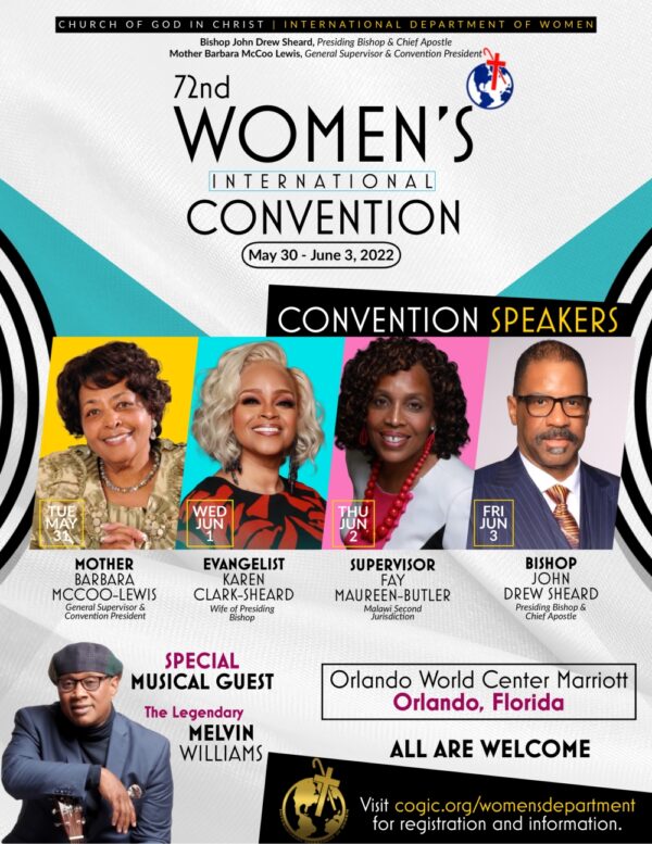 72nd Women’s International Convention Speakers Church Of God In Christ